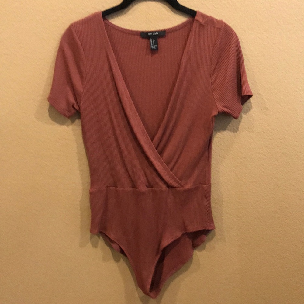 Forever 21 Orange Brown Bodysuit